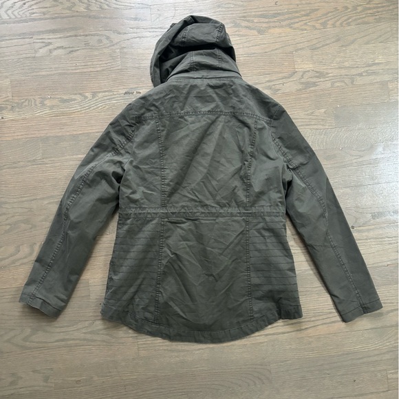 BNCI Green Cargo Jacket with hood women’s size Large - Picture 2 of 12